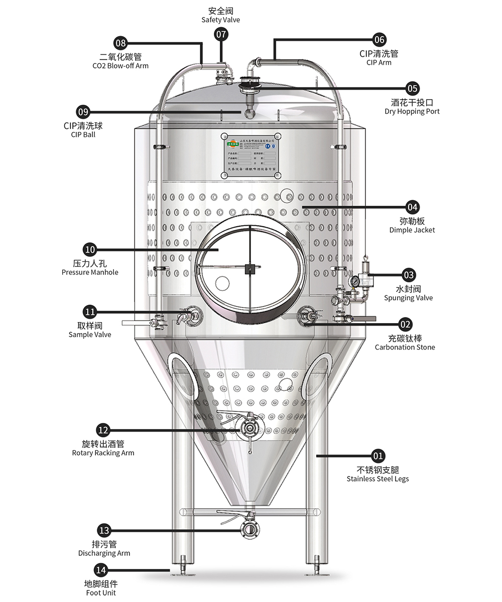 conical fermenter，fermentation tank